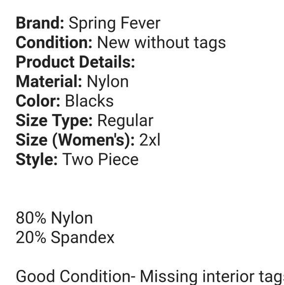 NWT SPRING FEVER 2 PC swim suit w long fringe.  designer - Picture 3 of 3